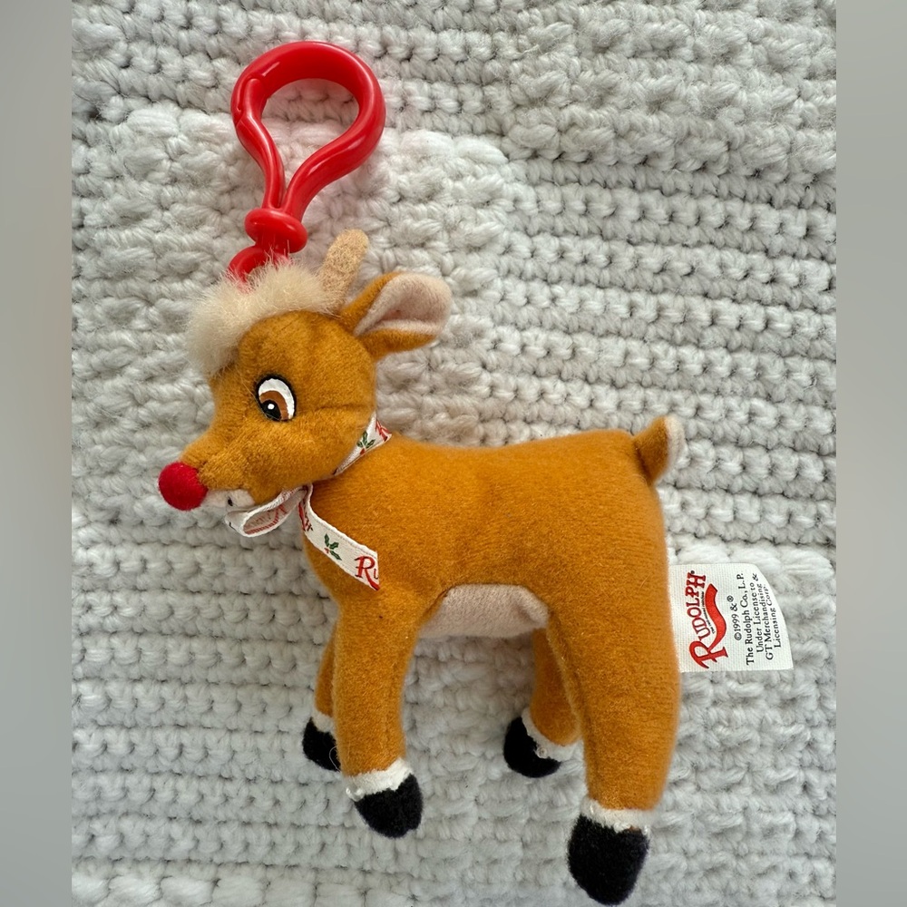 Rudolph The Red Nosed Reindeer Plush Keychain